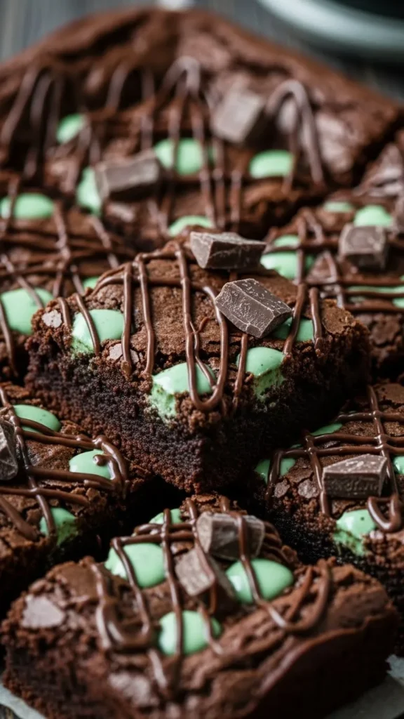 Andes-Style Mint Chocolate Brownies