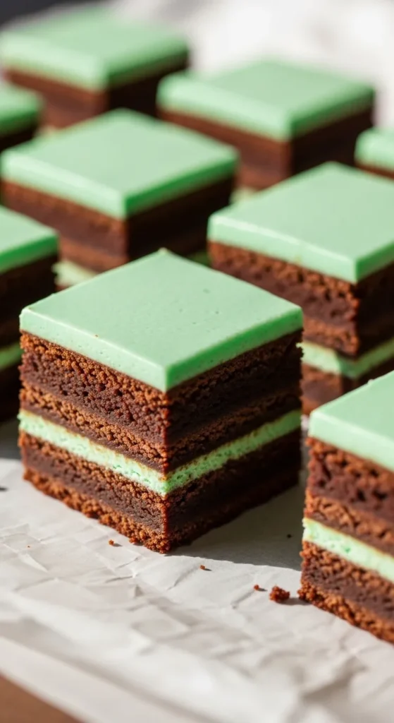 Andes-Style Mint Layer Brownies