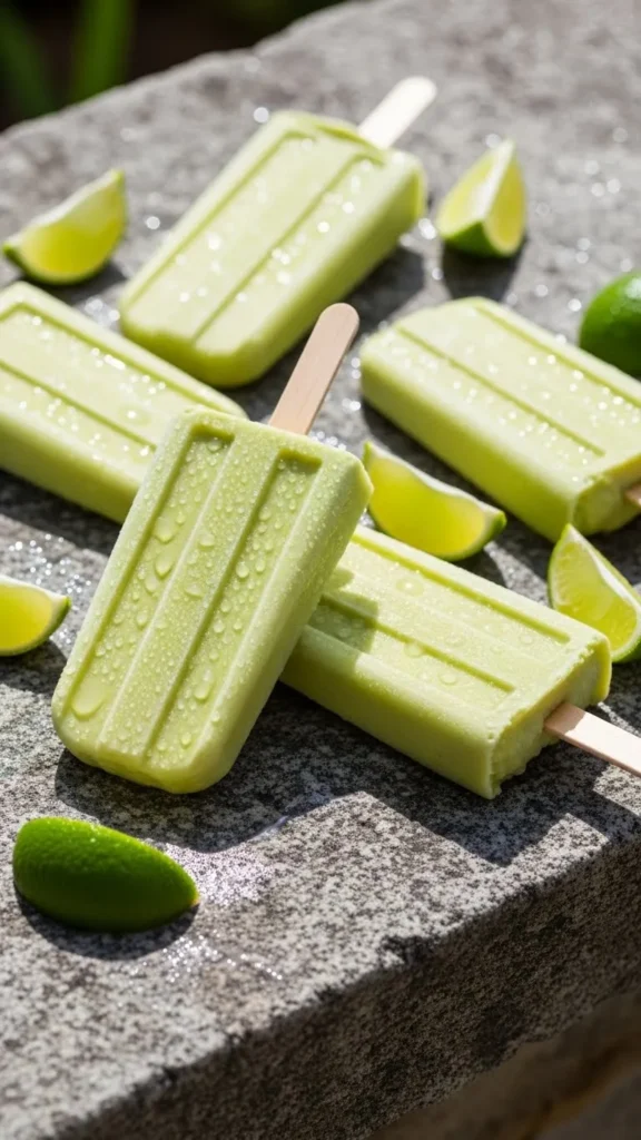 Avocado Lime Popsicles