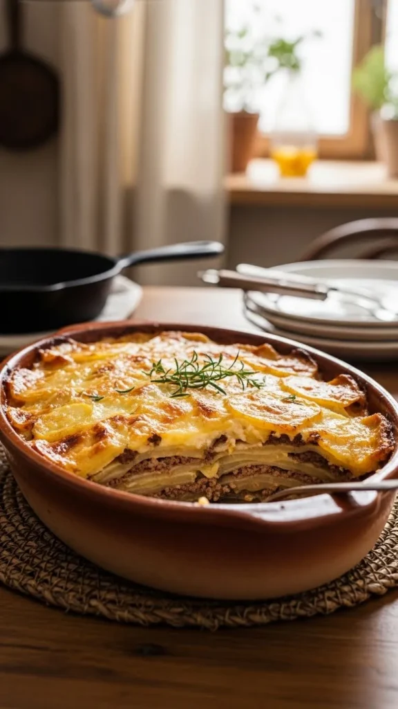 Baked Irish Meat and Potato Casserole