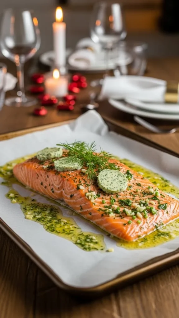 Baked Salmon with Herb Butter