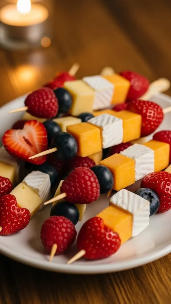 Cheese and Berry Skewers
