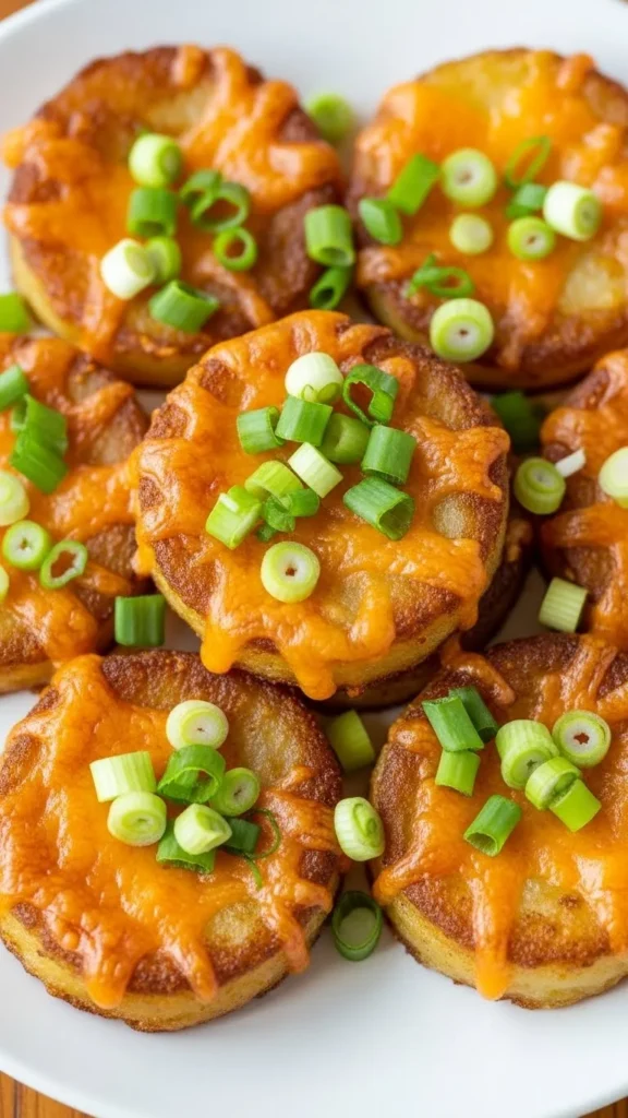 Cheesy Potato Rounds with Green Onions