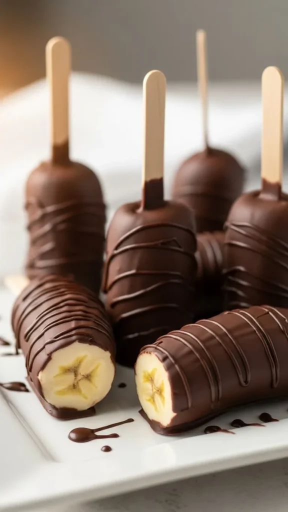 Chocolate Banana Pops