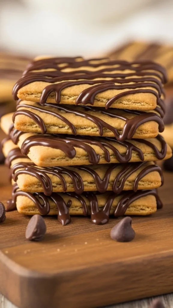 Chocolate-Drizzled Graham Squares