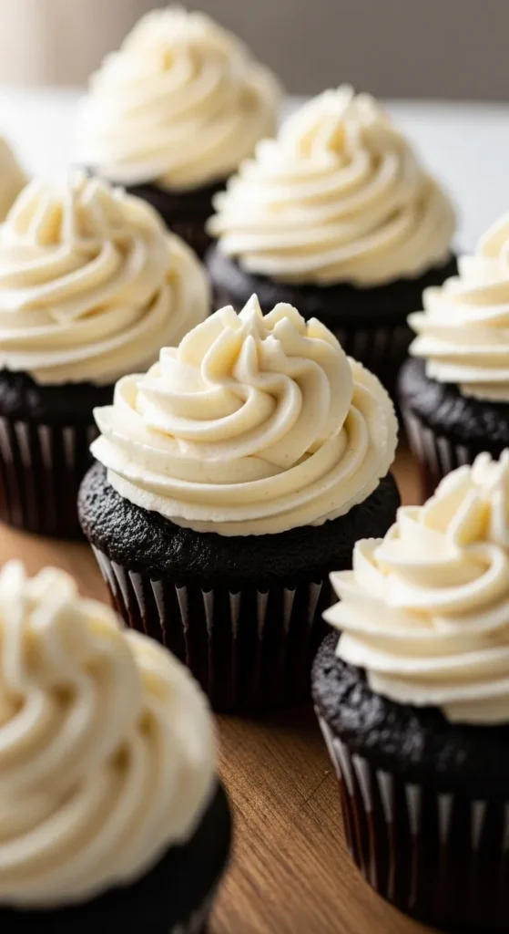 Chocolate Guinness-Style Cupcakes (No Alcohol)