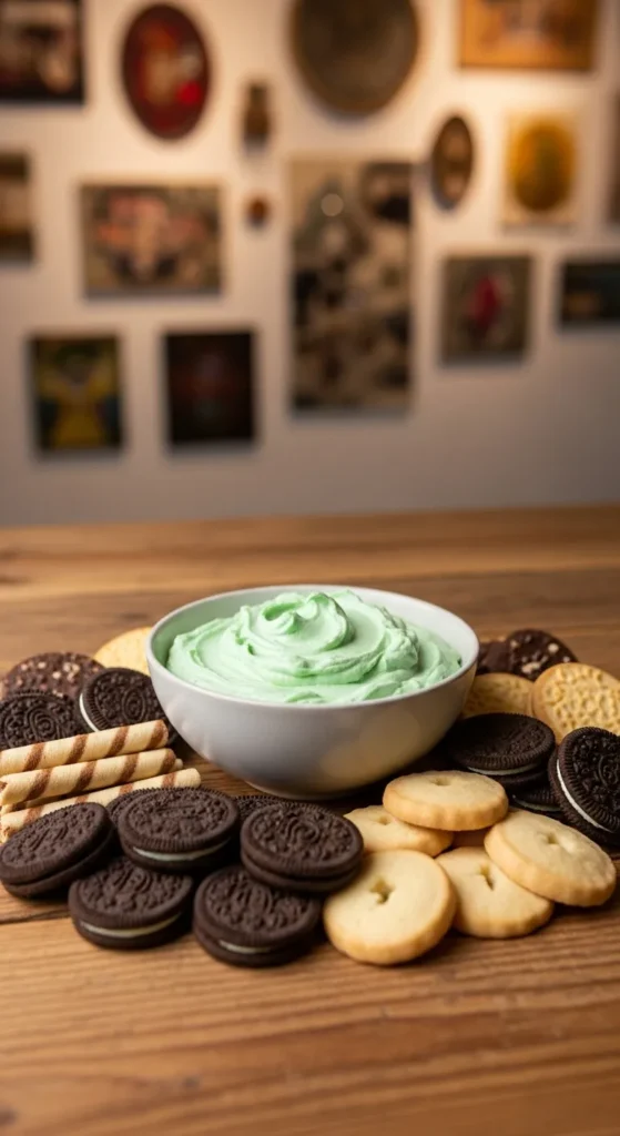  Chocolate Mint Dip with Cookies