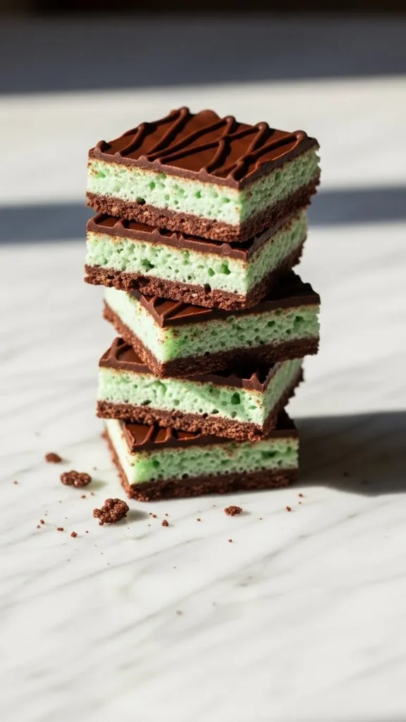 Chocolate Mint Rice Crispy Treats
