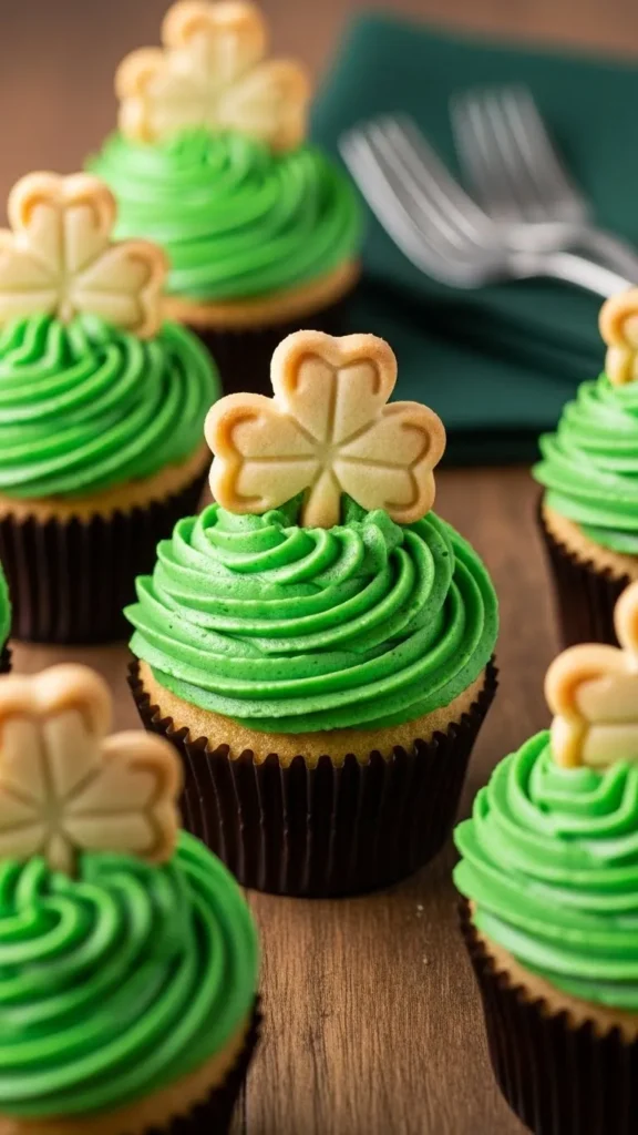 Clover Cookie Top Cupcakes