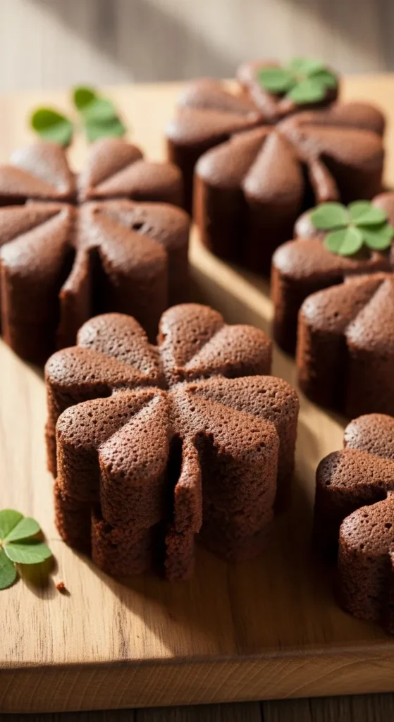 Clover Cut-Out Brownies