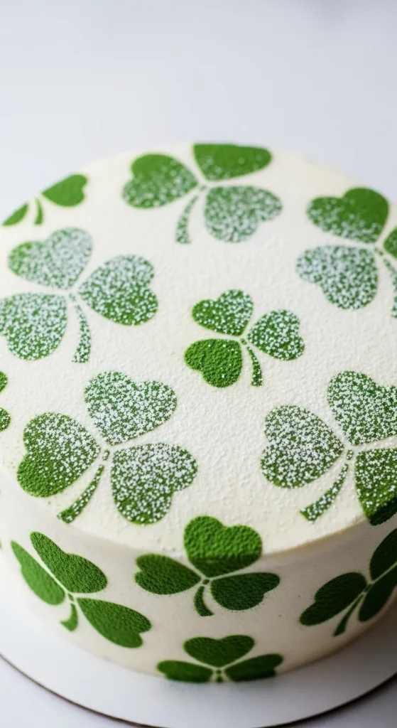 Clover Stencil Cake