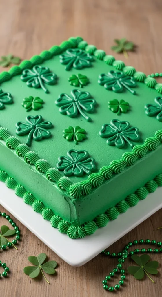 Clover-Top Sheet Cake