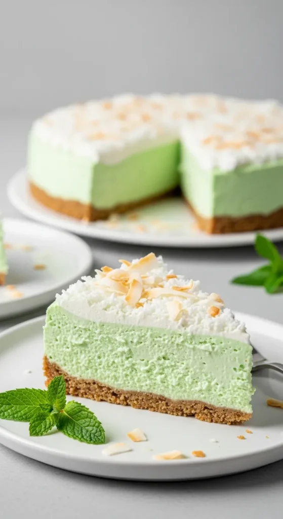 Coconut Mint Cheesecake