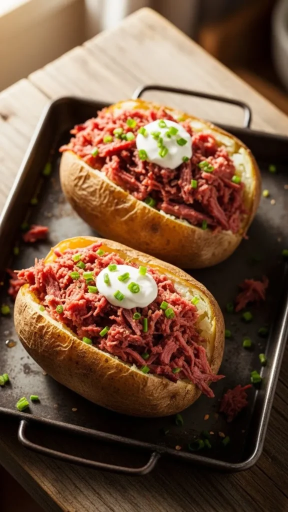  Corned Beef Baked Potatoes