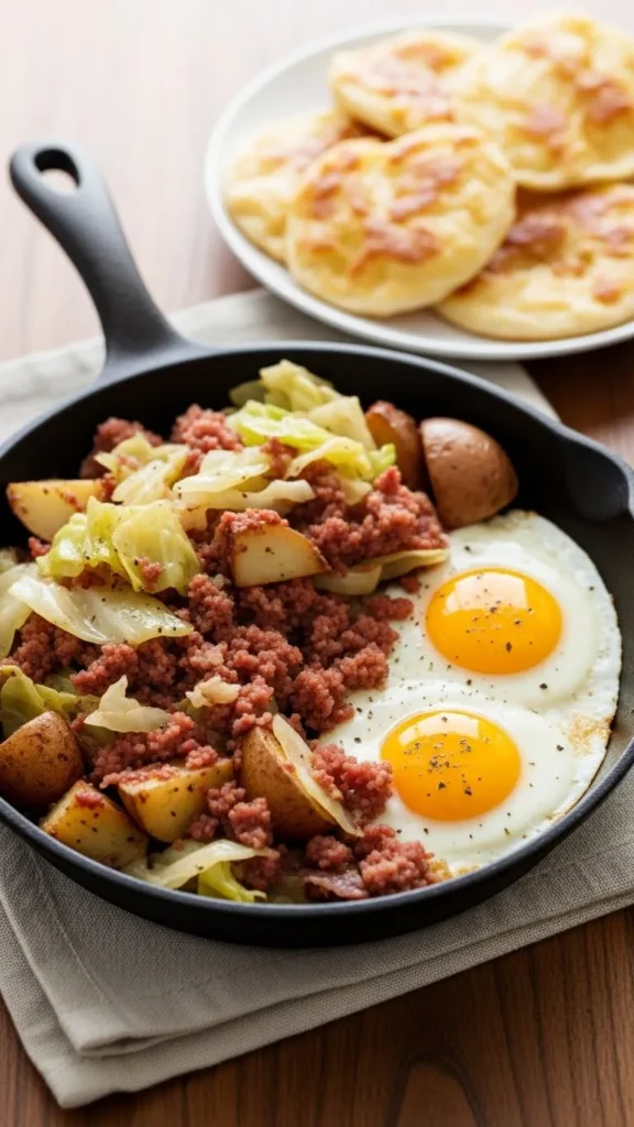 Corned Beef and Cabbage Breakfast Skillet