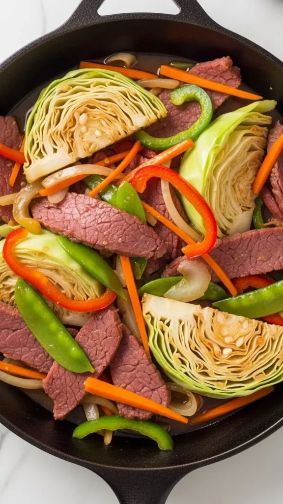 Corned Beef and Cabbage Stir-Fry