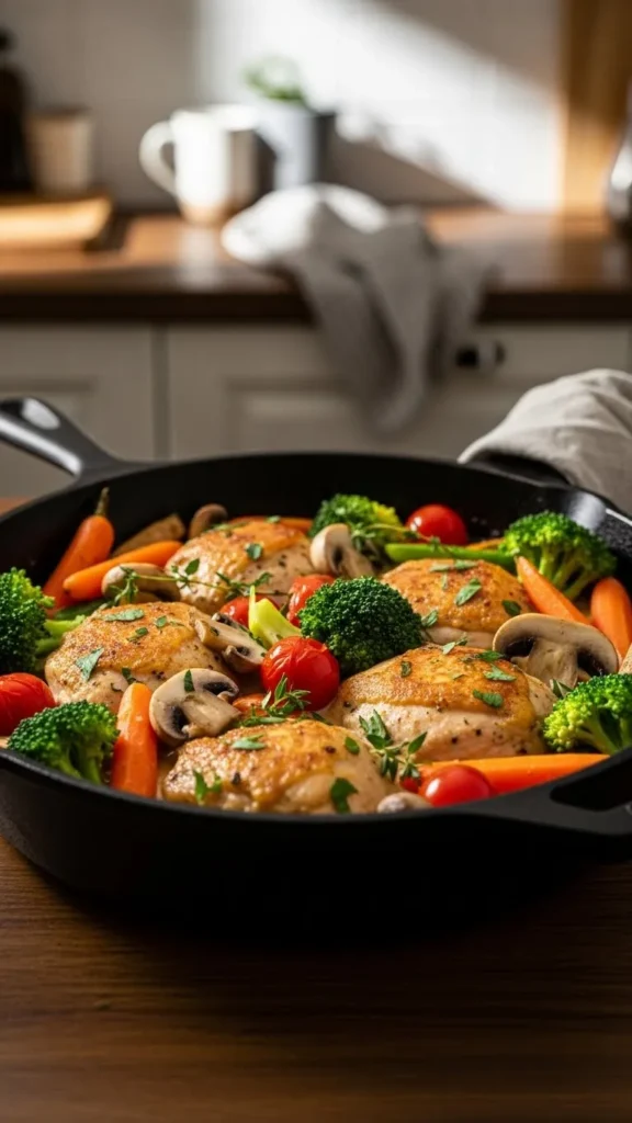 Creamy Chicken and Vegetable Skillet