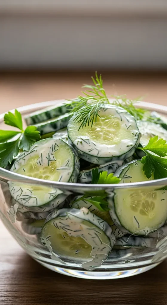 Creamy Cucumber and Herb Salad