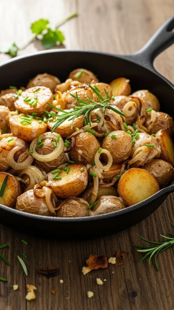 Creamy Potato and Onion Skillet