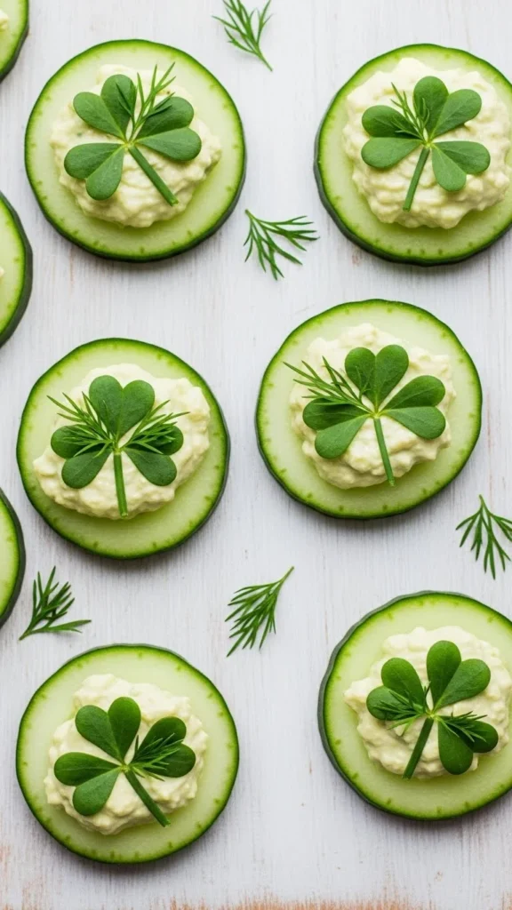 Cucumber Shamrock Rounds