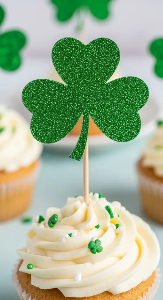Glitter Paper Shamrocks