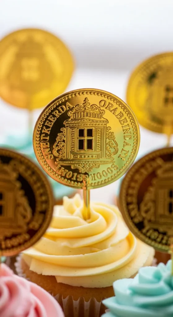 Gold Coin Cardstock Circles