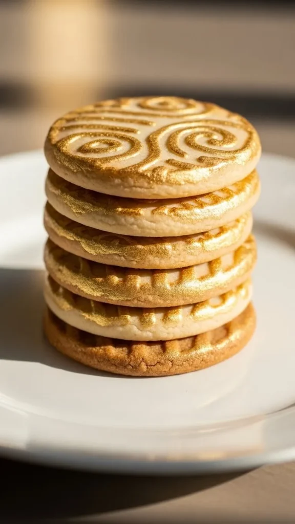 Gold Coin Shortbread Cookies