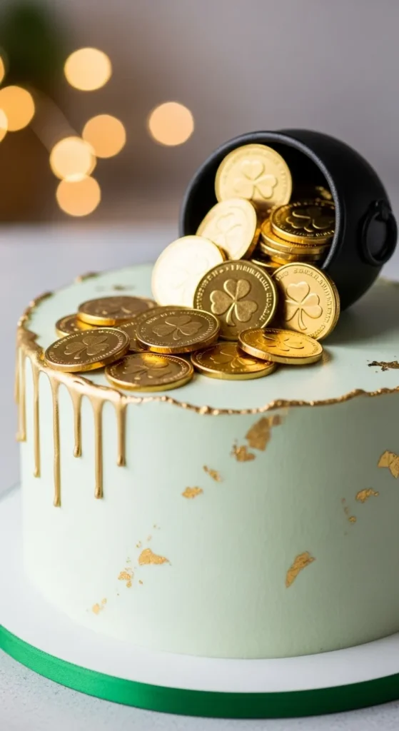 Gold Coin Topper Cake