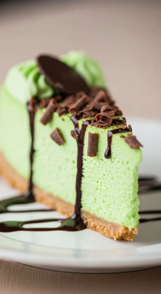 Grasshopper-Style Cheesecake (Non-Alcoholic)
