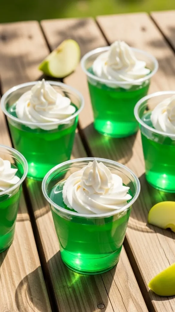 Green Apple Gelatin Cups