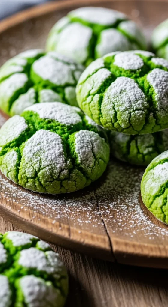 Green Crinkle Cookies