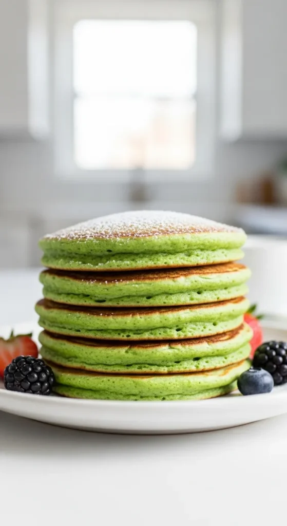 Green Pancakes with Rice Flour