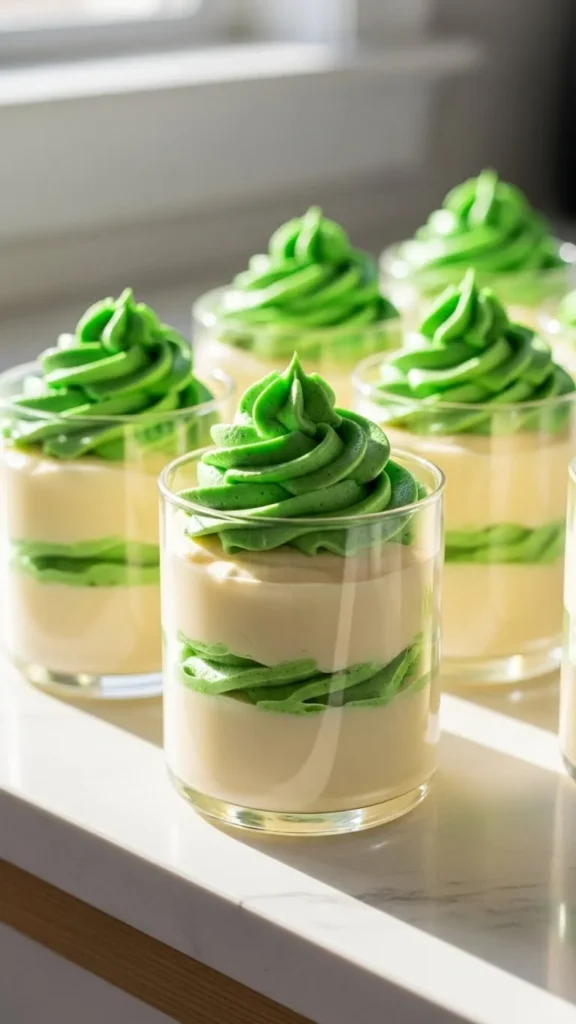 Green Pudding Cups