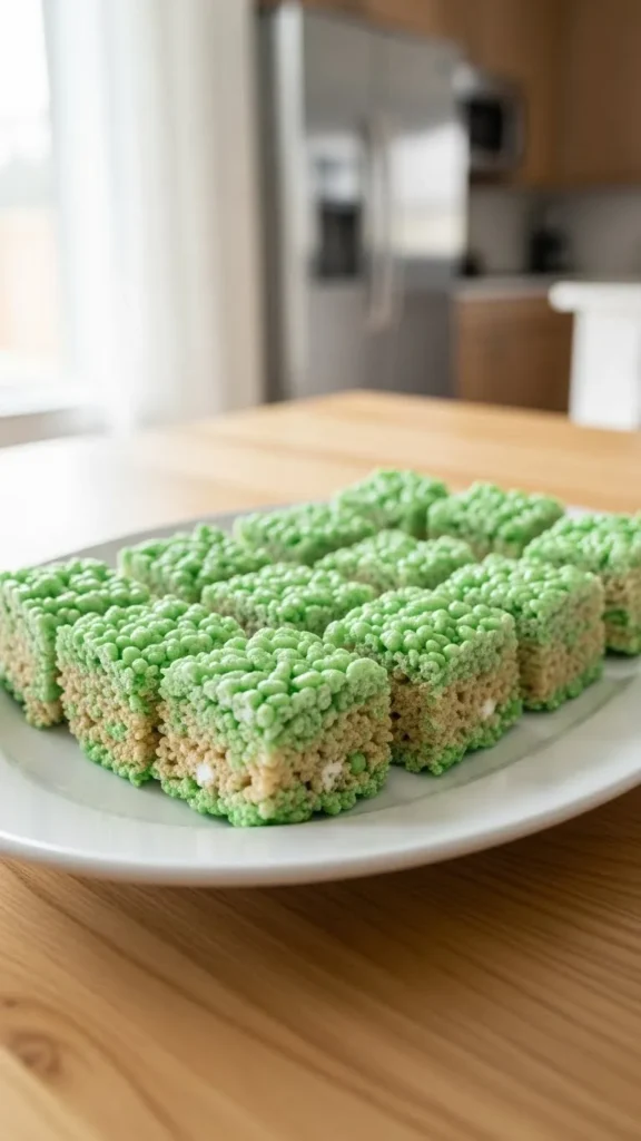 Green Rice Cereal Treats