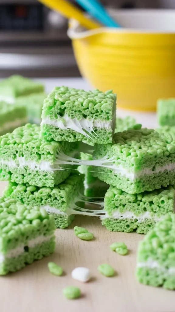 Green Rice Krispie Treats