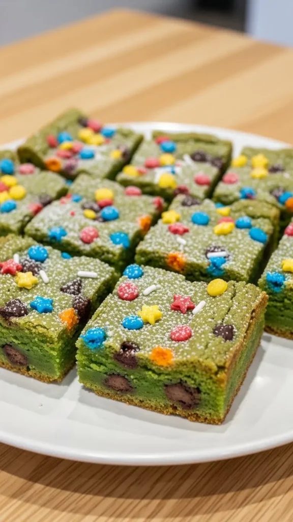 Green Sprinkle Blondies