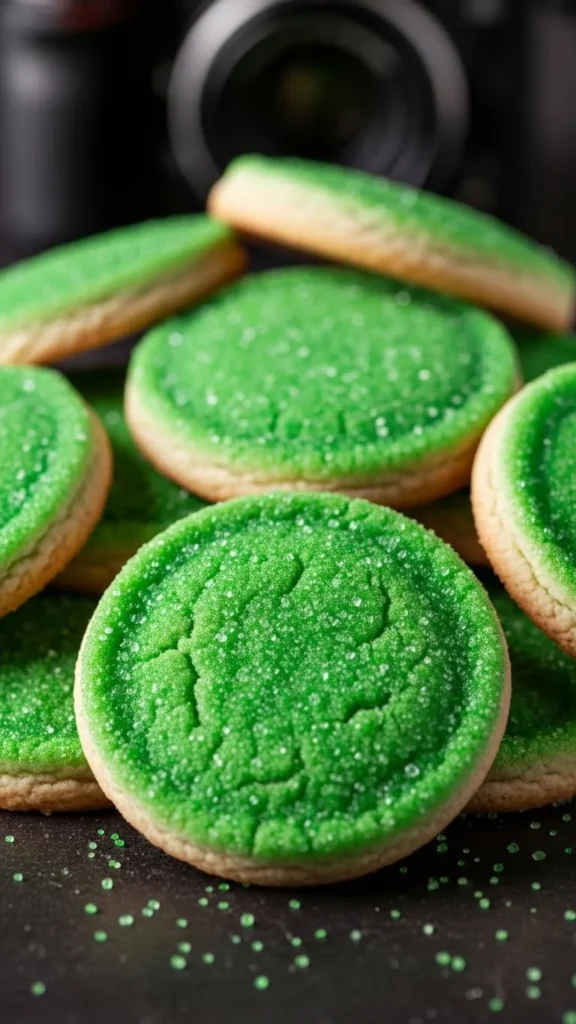  Green Sugar-Coated Cookies