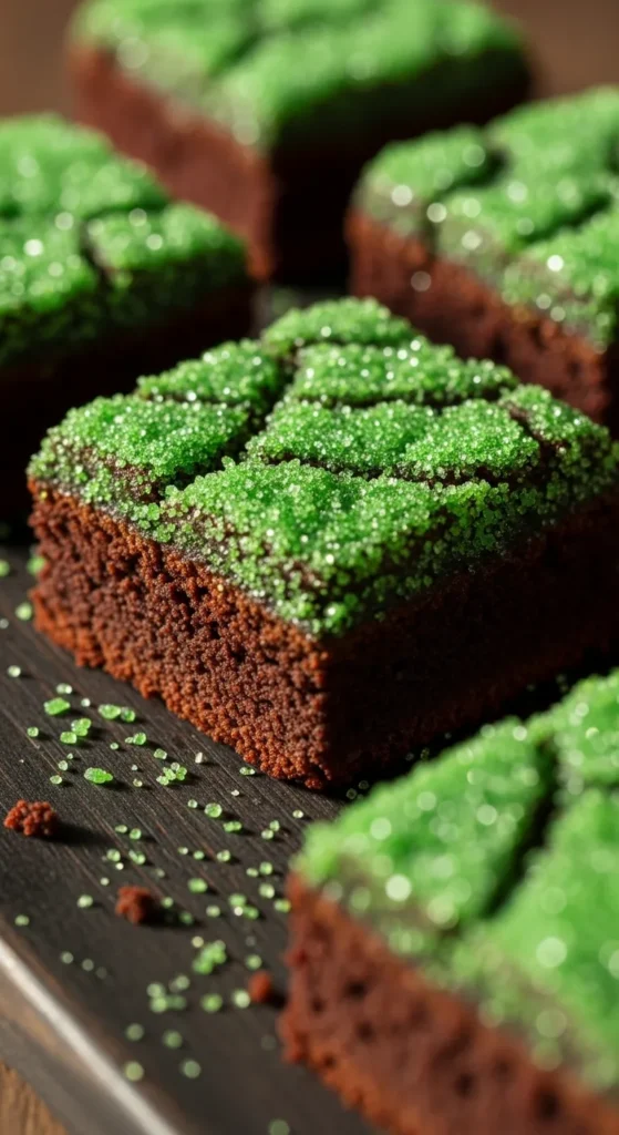Green Sugar Crust Brownies