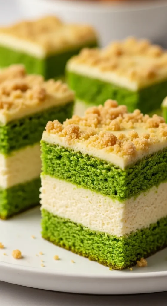 Green Velvet Cheesecake Bars