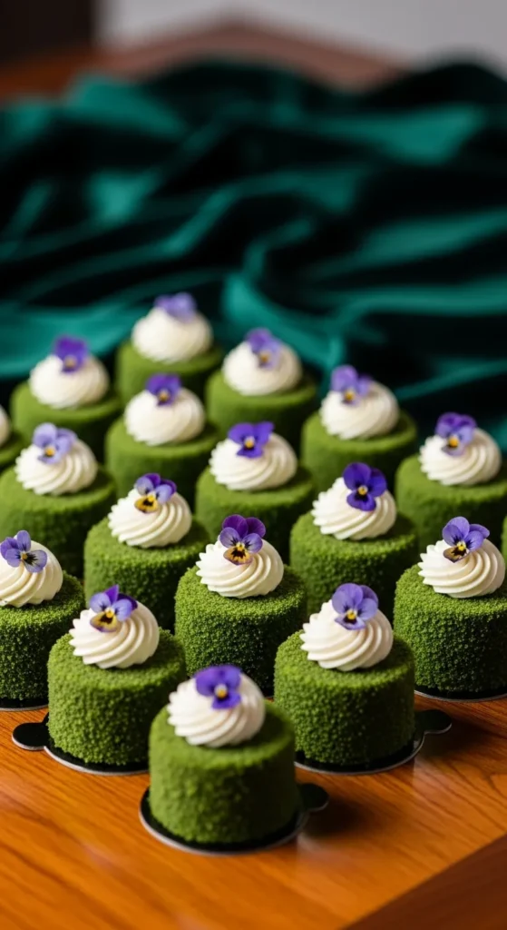 Green Velvet Mini Cakes