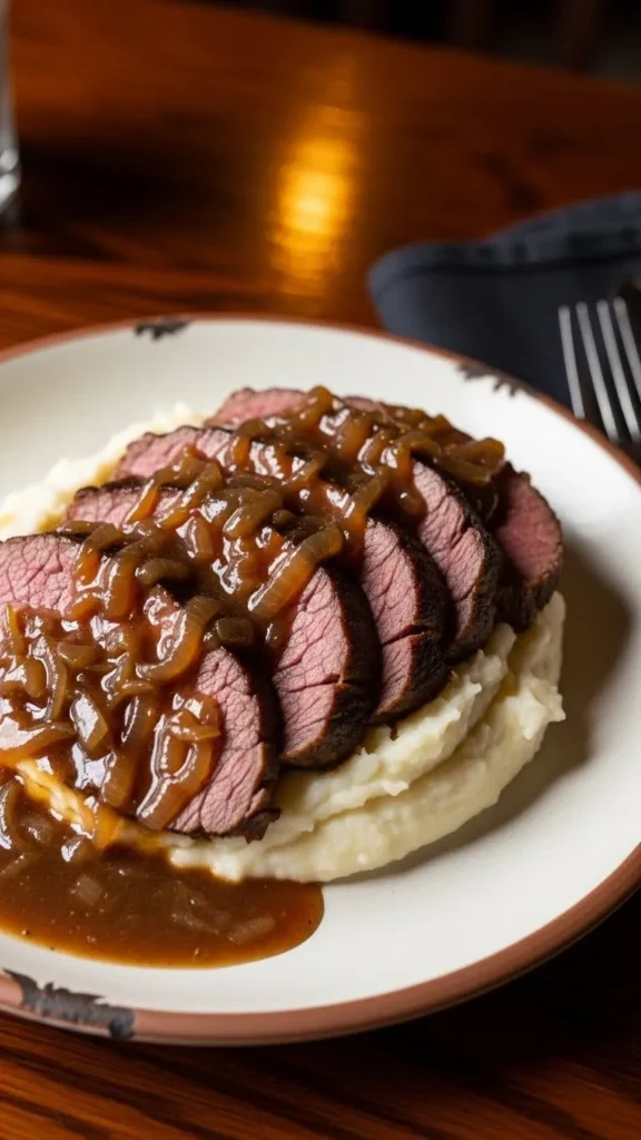 Irish Beef and Onion Gravy Plates
