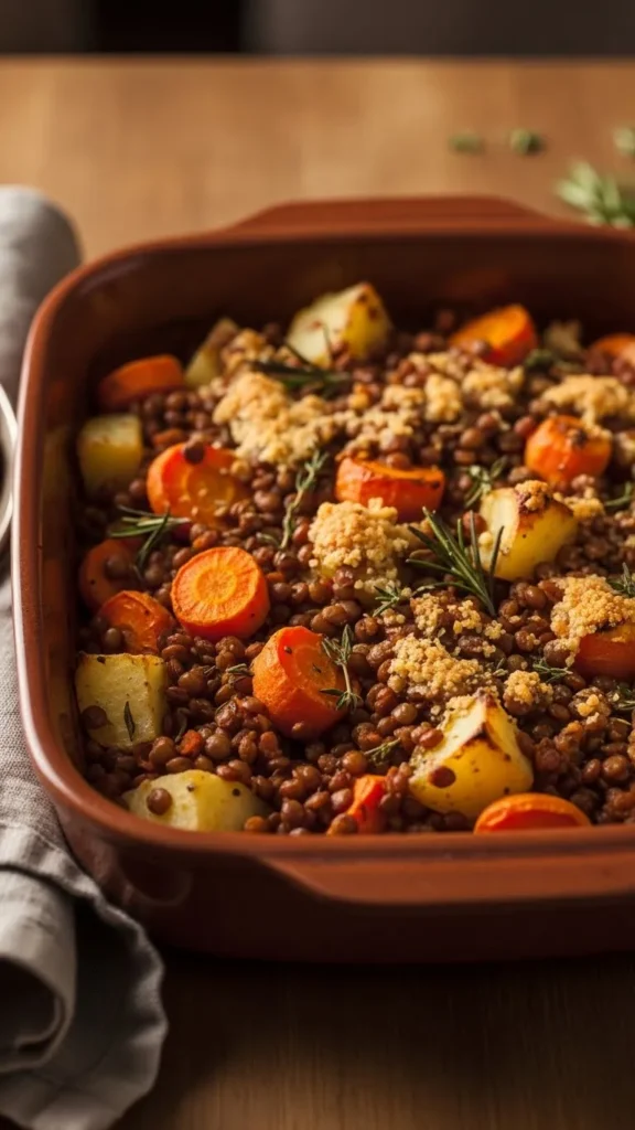 Irish Lentil and Root Vegetable Bake