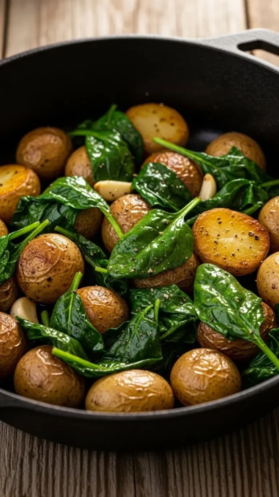  Irish Potato and Spinach Skillet