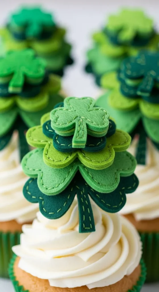 Layered Felt Clover Picks