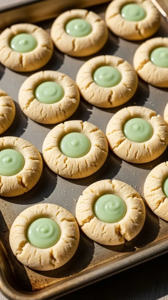 Lime Shortbread Thumbprint Cookies