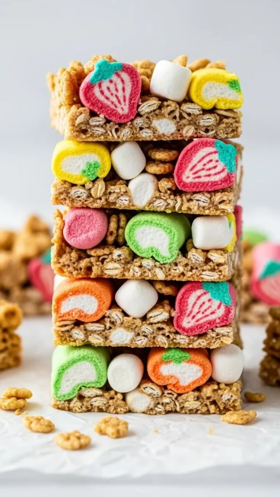 Lucky Charm Marshmallow Bars