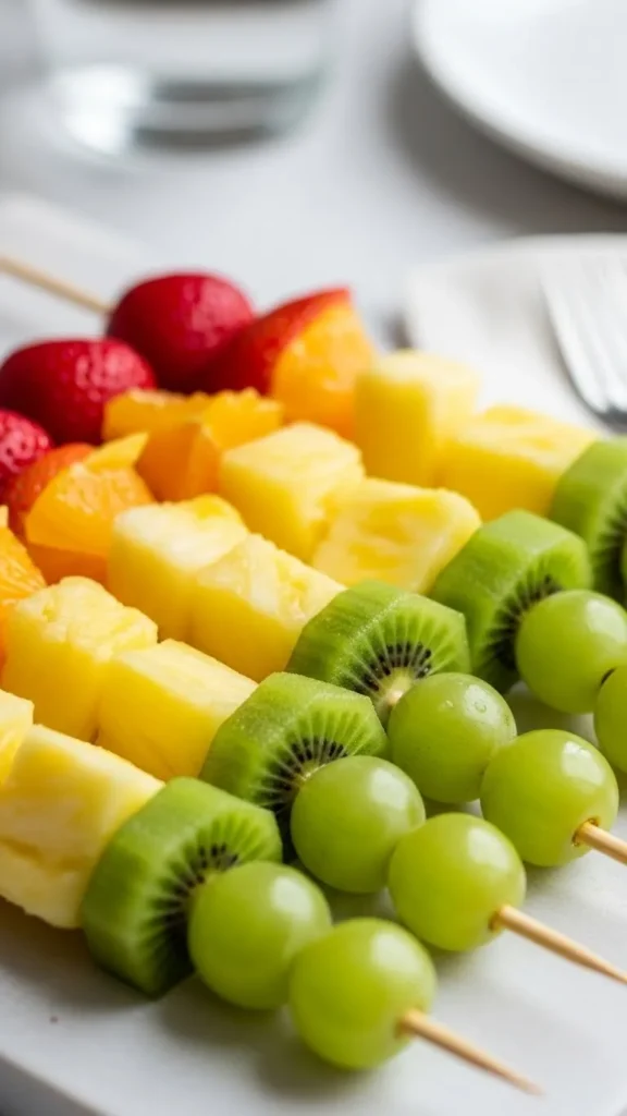 Lucky Rainbow Fruit Skewers