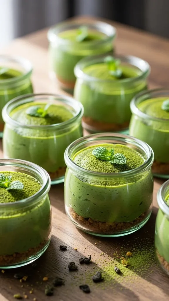 Matcha Cheesecake Cups