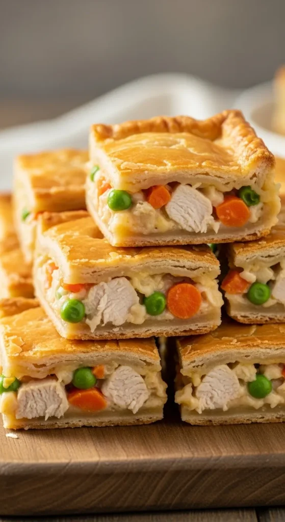 Mini Chicken Pot Pie Squares