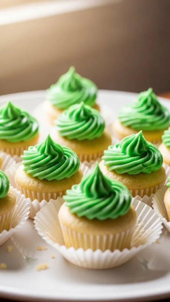 Mini Green Cupcakes
